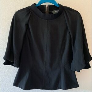 Gracia Puff Sleeved Blouse w/ Sheer Puffed Sleeves Size Small